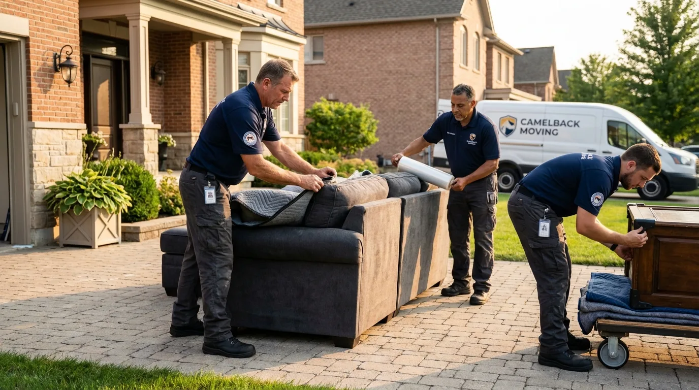Large estate moving crew wrapping furniture in Pickens, SC